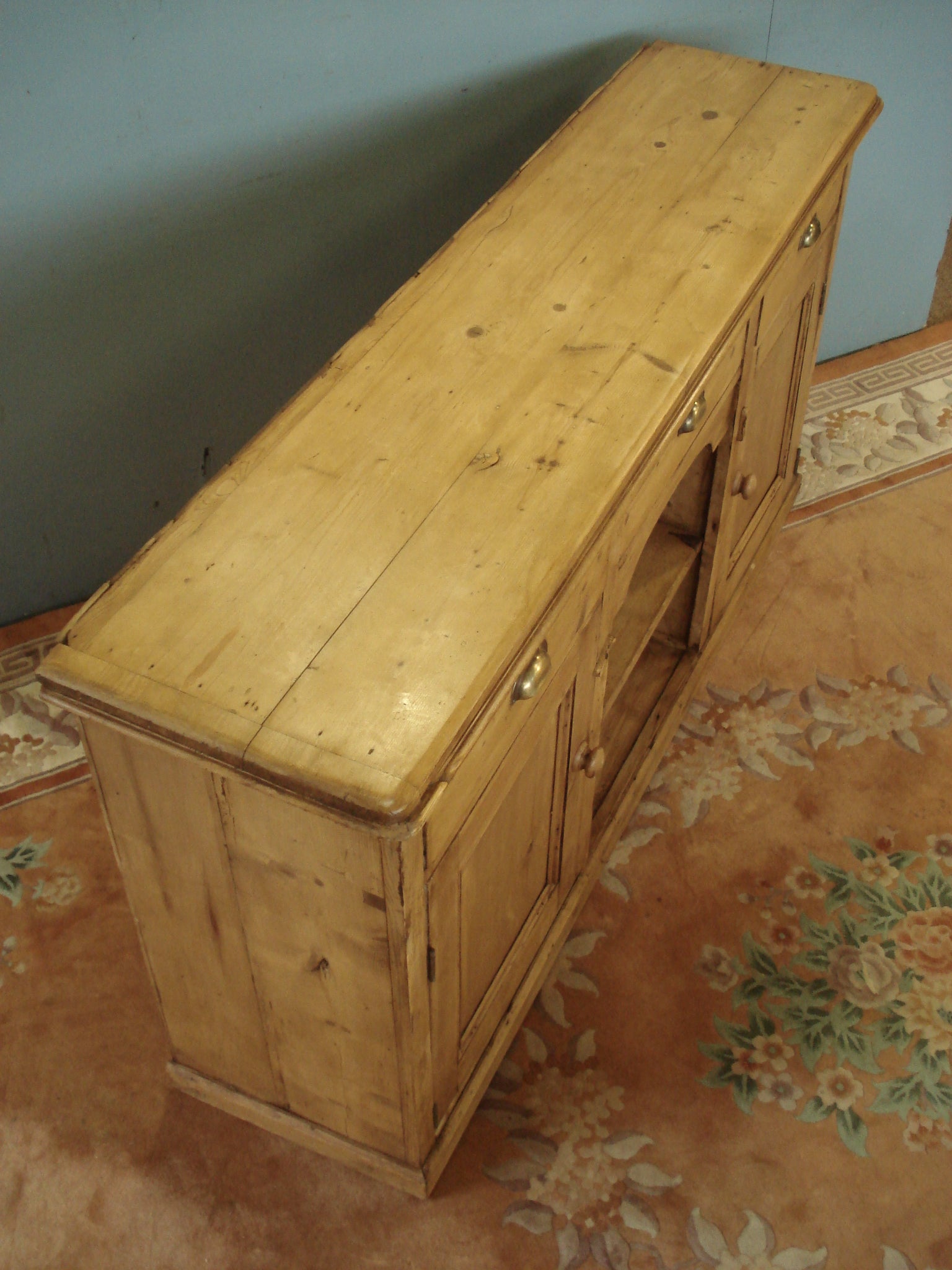 Dog Kennel Old Pine dresser. 173cms. wide.