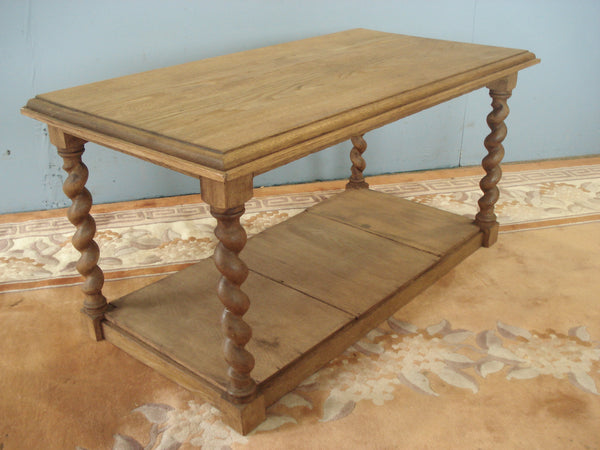 Oak Coffee Table with under tier