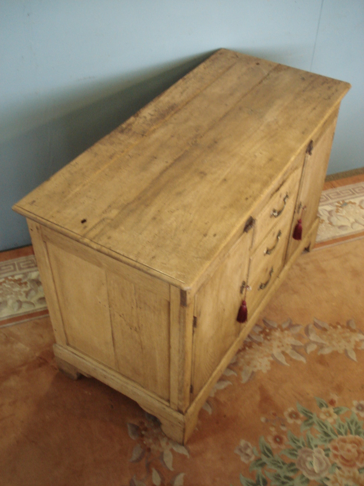Scratch built early 19th century oak deep dresser base