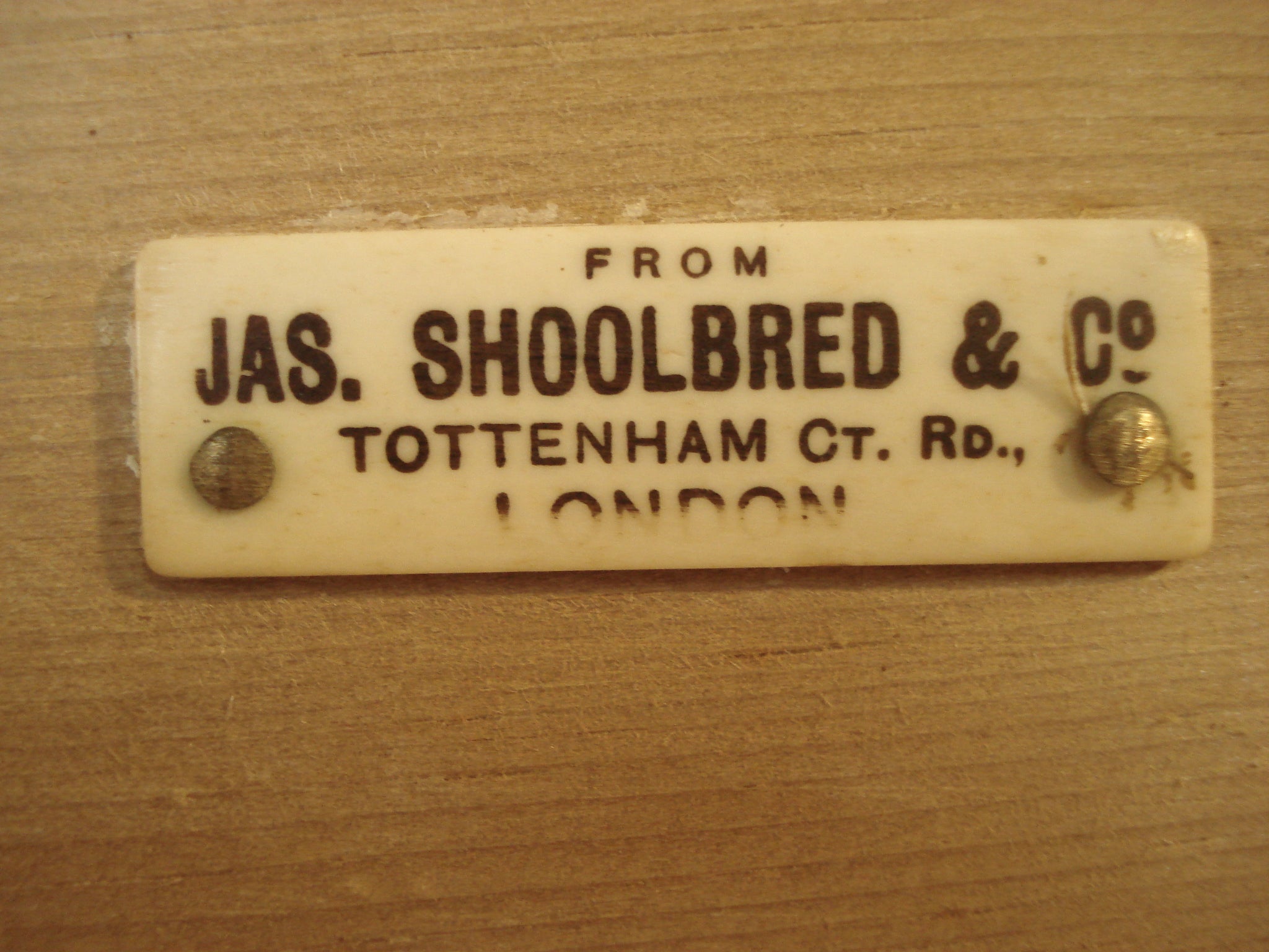 Antique pine Wardrobe. Jas Shoolbred & Co.