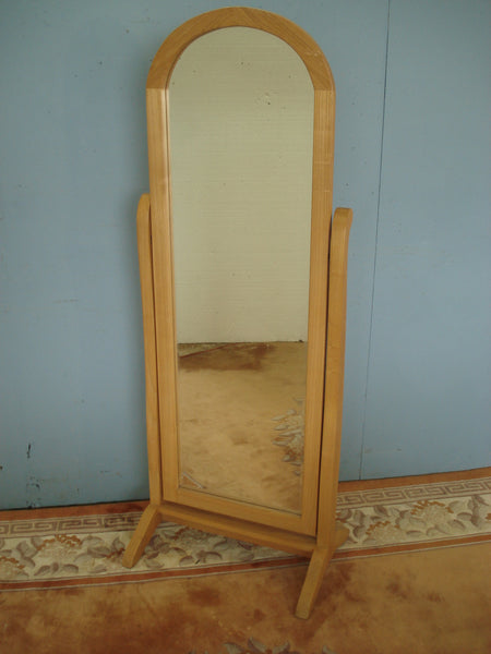 Light Oak Cheval Mirror