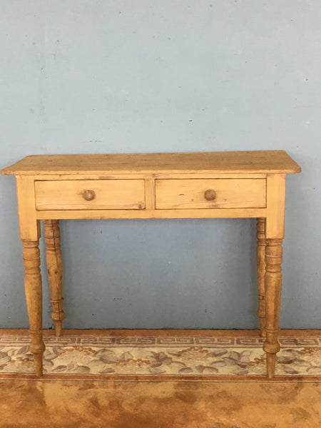 Two Drawer 19th Century Pine Writing Table