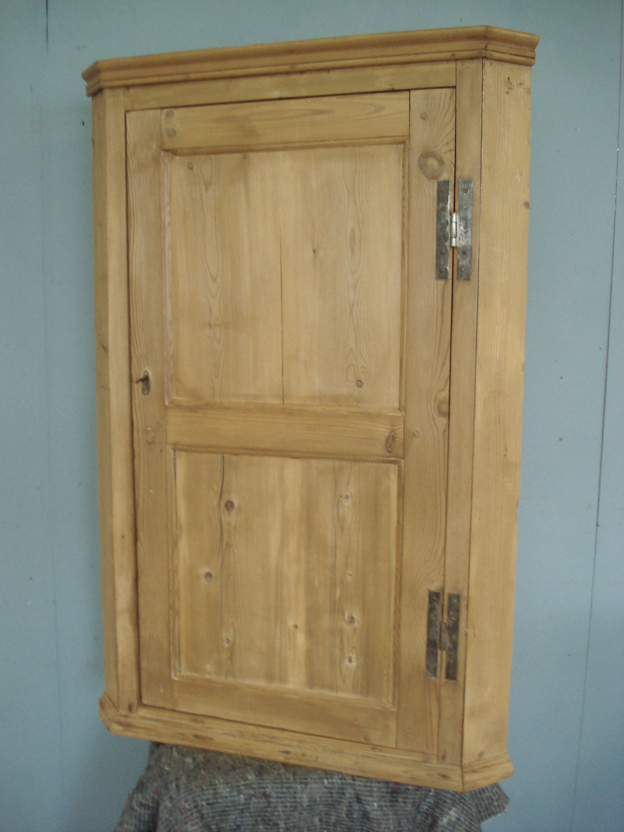 Single Door Pine Corner Cupboard