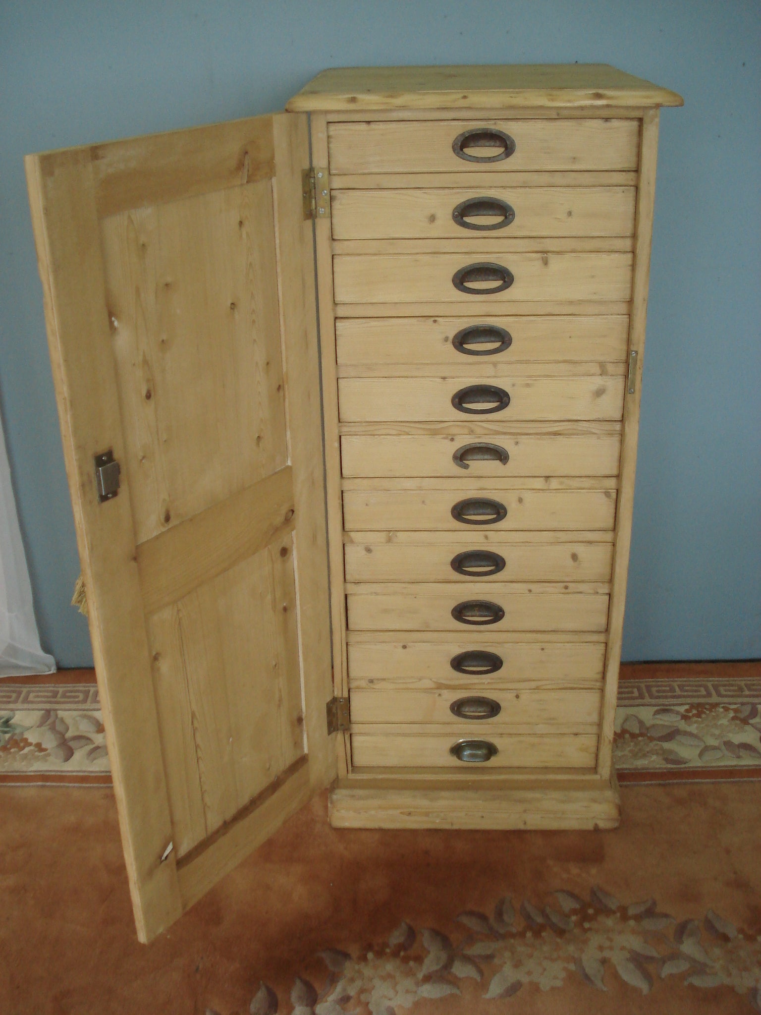 Pine Collector's Cabinet