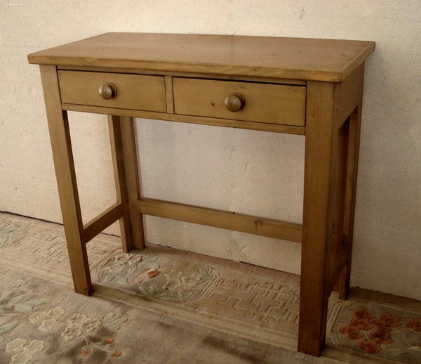 Honey Pine console / writing table. Available Made to Measure.