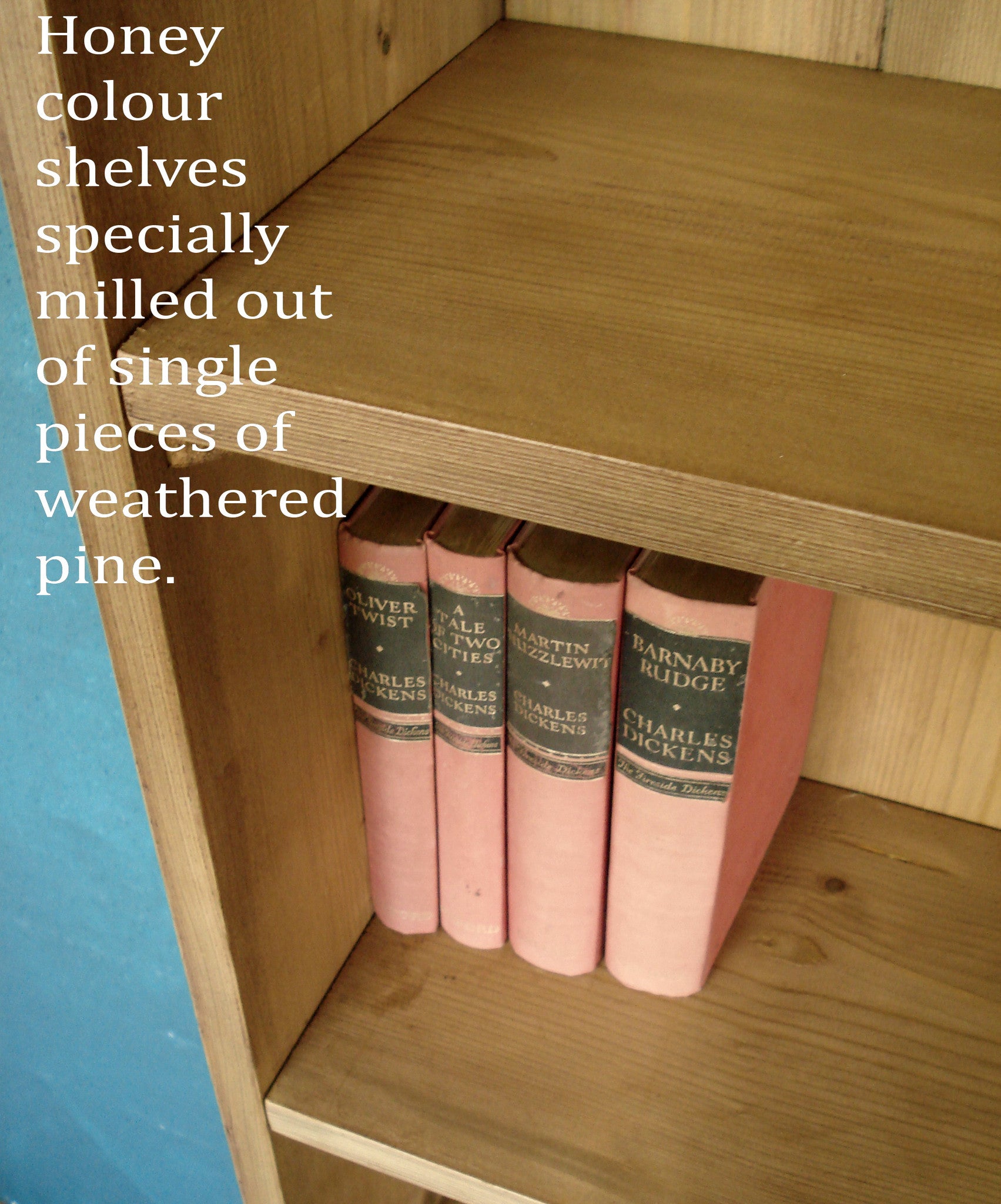 Honeypine Bookshelves Made to Measure.