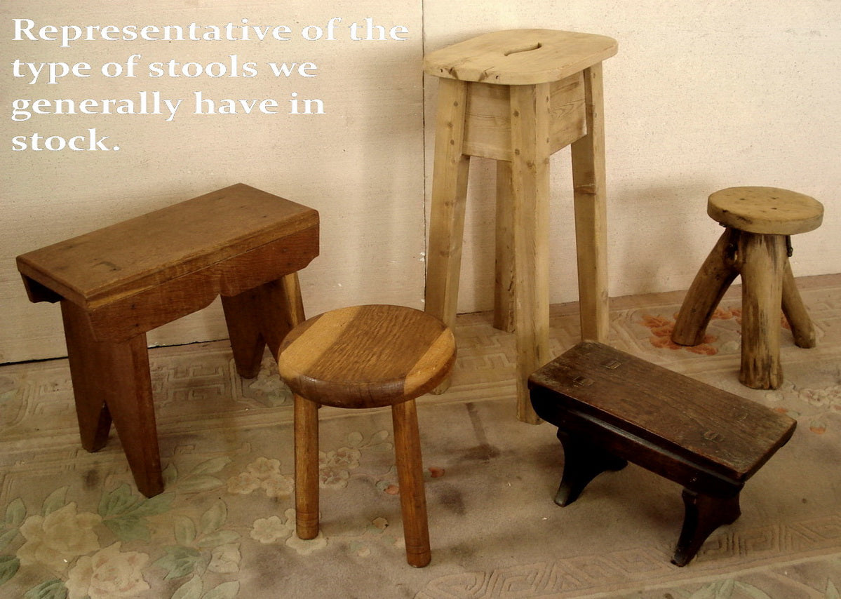A variety of country made stools